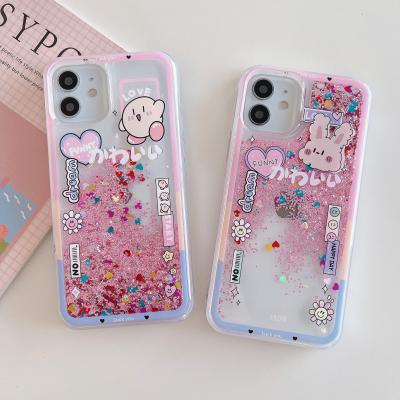 China Cute cartoon anime quicksand kawaii phone shockproof phone case for iphone 12 pro max new fashionable phone case for iphone 13 pro max for sale