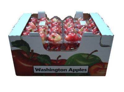 China Rectangle Corrugated Fruit Packing Boxes For Strawberries , Glossy / Matt Lamination for sale