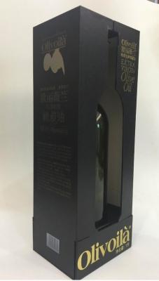 China Embossed / Hot-Stamping Cylindrical Wine Packaging Boxes , Custom Printed Wine Boxes with Matel Cap for sale