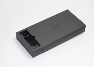 China Drawer Style 350g Kraft Gift Box Applied Cloth With Black Foil Hot Stamping for sale