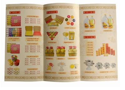 China OEM size factory prince full color a5 flyer accordion fold brochure leaflet printing for sale