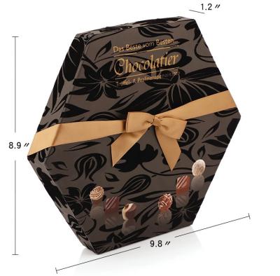 China Luxury Packaging Black Magnetic Cardboard candy gift packaging bar chocolate box for sale