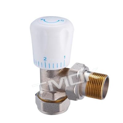 China Thread Plastic Thermostatic Connection Radiator Valve Handle Temperature Control General Two Way Mixing Brass Valve In OUJIA for sale