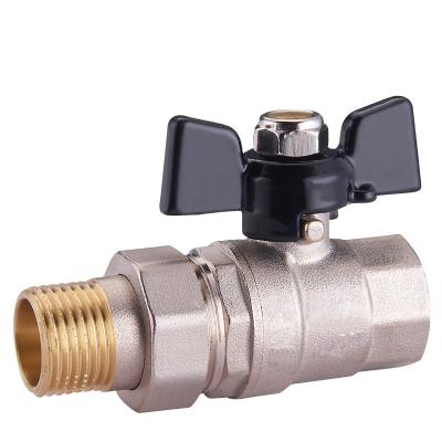 China General Brass Single Hose Ball Valve Union 15mm/20mm/25mm Cock With Aluminum T Handle CE Approved for sale