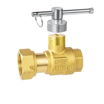 China General Brass Magnetic Lock Water Meter Valve for sale