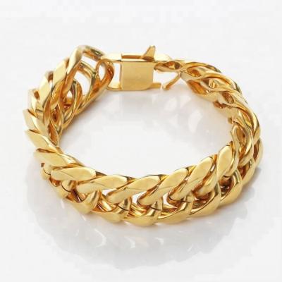 China FASHIONABLE simple width simple bulk custom chain 18k gold bangle design 12mm stainless steel bangle bracelet for men for sale