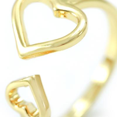 China Fancy Open Heart Shaped Exquisite Ring High Level Environmental Friendly Women's Minimalist Zircon Jewelry for sale