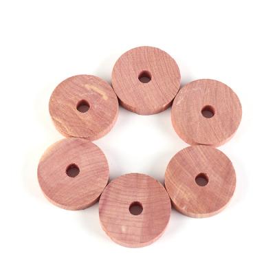 China Sustainable Natural Beech Wood Flat Beads Disc Wood Beads for sale