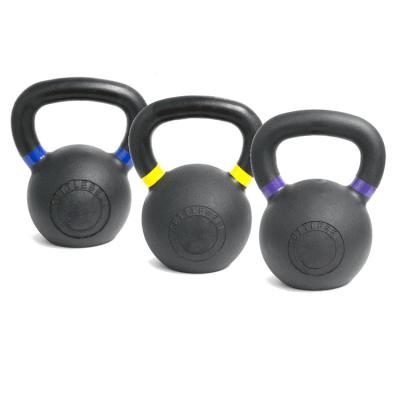 China Durable Gravity Cast Black Powder Coated Kettlebell for sale