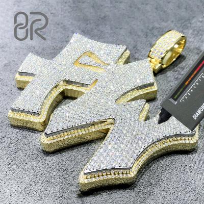 China Wholesale VVS Moissanite Diamonds Factory Custom CLASSIC Initial Letter 925 Pendant Fine Jewelry Pendants for sale