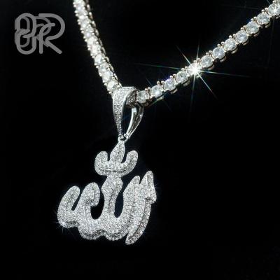 China CLASSIC VVS Allah Moissanite Diamond Pendant Wholesale Custom 925 Silver Iced Out Mens Womens Necklace Hip Hop Pendant for sale