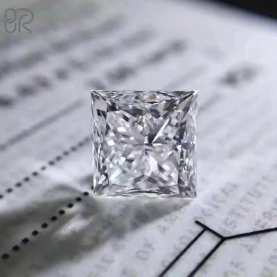 China 0.5-3.0Carat Star GIA IGI Certified Synthetic Princess Cut Diamonds Wedding Rings OEM CVD Loose Lab Grown Diamond Created Created for sale