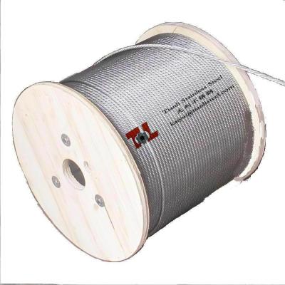 China 4mm 7x7 316 Stainless Steel Wire Strand with packing length 1000m per spool for sale