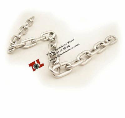 China 6mm DIN 766 Stainless Steel Welded Round Link Chain for sale