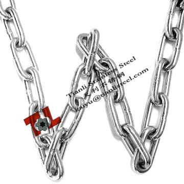 China DIN 763 5mm Stainless Steel Link Chain Welded Round Link 0.43kg/m for sale