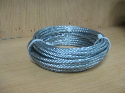 China AISI ASTM DIN 6x36+ FC Galvanised Steel Wire Rope T/S 1770  Dia. 5mm 8mm for sale