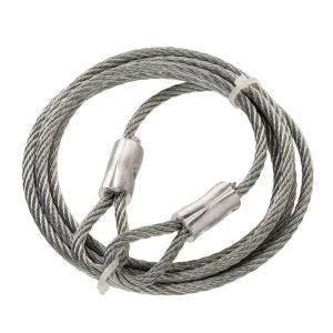 China Thimble Hot-Dip Galvanized Steel Braided Wire Rope Slings 1x19 With Both End for sale