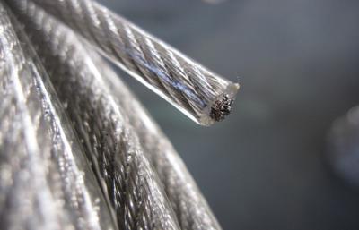 China Clear Transparent PVC coated Stainless Steel Wire Rope 7x7 for sale