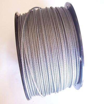 China 316 7x7 Stainless Steel Wire Rope , EN12385-4 / DIN for gill racks for sale