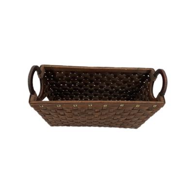 China Viable natural and decorative storage basket hot sale decor rectangular storage basket, arts and crafts. for sale