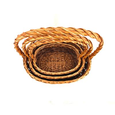 China Uni sate China made quality handwork gifts picnic wicker basket with handles for sale