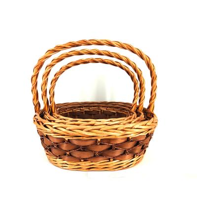 China Uni sate hot sale high quality small floral wicker basket for gifts for sale