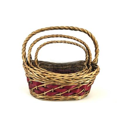 China Uni Satisfy China Manufacturer New Product Empty Picnic Wicker Basket For Storage for sale