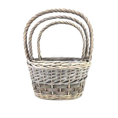 China Uni sate new design wholesale price holiday cheap weaving wicker basket for picnic for sale