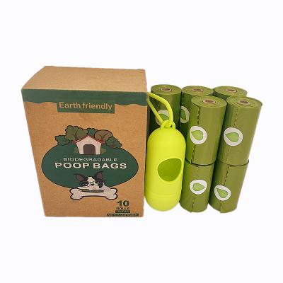 China Sustainable Environmental Biodegradable Scented Compostable Trash Bags Rack Dog Poop Bags for sale