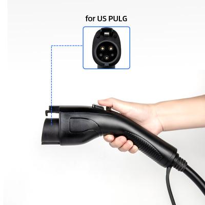 China LCD Display 32A 7KW Electric Vehicle Cable IEC 62196 EV Charger Wall Mounted Charging Stations for sale