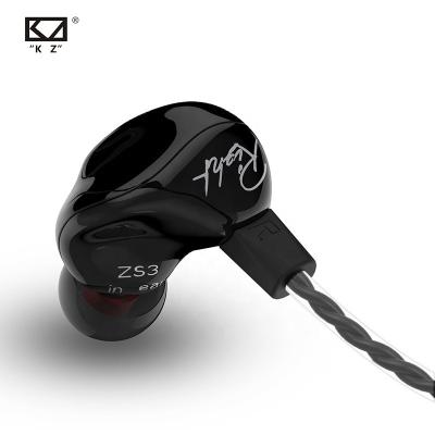 China In-Ear KZ ZS3 In Ear Earphone Monitor Noise Isolating Earbuds Earphone Music Sports High Fidelity Earphone For Singer Audiophile for sale