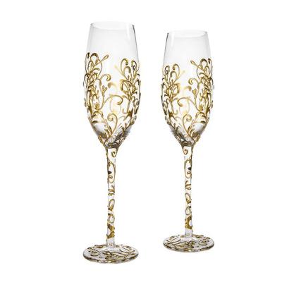 China Gold Rim Crystal Red Wine Glass Cup Unbreakable Wedding Party Champagne Cup Modern Goods for sale