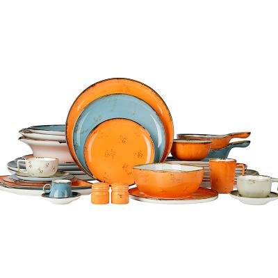 China Sustainable Restaurant Ceramic Dinnerware Set, Wholesale Porcelain Dinner Sets for sale