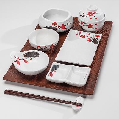 China Sustainable China Factory Hotsale Porcelain Dinnerware Set, Dinnerware Set Gold, Marbleized Dinnerware Set for sale