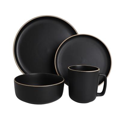 China Sustainable Kitchen Dinner Sets Dinnerware Dishes Sets Ceramic Dinnerware Stoneware Ceramic Dish for sale