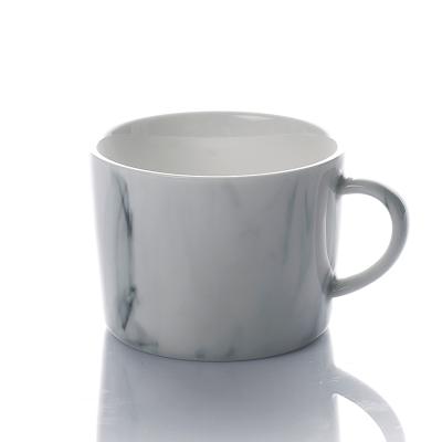 China Best Choice Viable Hosen 28 Manufacturer White Marbling Coffee Mug Set, Factory Porcelain Marble Tea Cup for sale