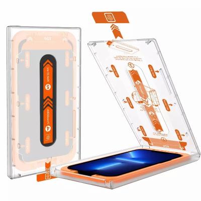 China HD Clear 2 Packs Vacuum Cleaner For iPhone 14 13 12 Pro Screen Protector 9H Install Kit Tempered Glass Bubble Free With Easy App for sale