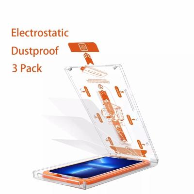 China HD Clear iPhone 13 Screen Protector 3 Packs For iphone install kit protector De electrostatic dustproof celular screenprotector for sale