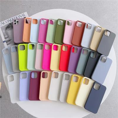 China Shockproof for iphone 14 liquid silicone cell phone case silicone 13 12 mobile phone case iphone liquid cheap price magnet for sale