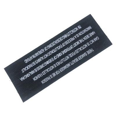 China Cheap Viable Designer Logo Patch Garment Satin Woven Long Label Clothing for sale