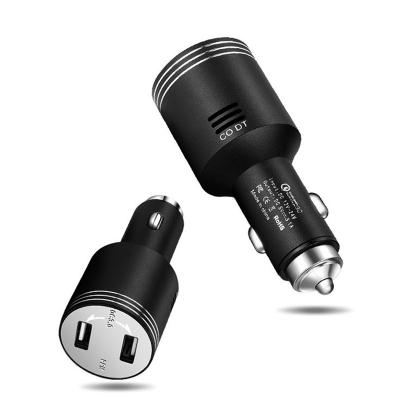 China Travel Charger Car Charger Support USB Incharge (QC3.0/QC2.0) Fast Charging Multiple Protocol And Real Time Show Carbon Monoxide Concentr for sale