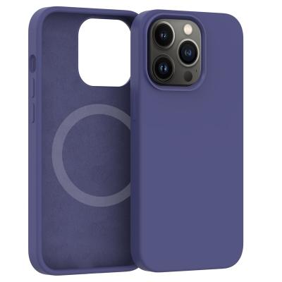 China Shockproof Magnetic Radio Phone Case Filling Liquid Silicone For Max 13 12 Pro Phone 14 Series Dark Purple for sale