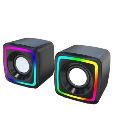 China Yes CHENZO LED RGB Multimedia Gaming Speaker USB Premium High Fidelity Stereo Connection for Desktop, Computer, PC and AIO for sale