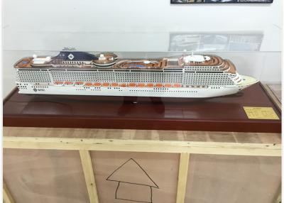 China Ivory White MSC Splendida Cruise Ship Model Speed Boats With ABS Hand Carving for sale