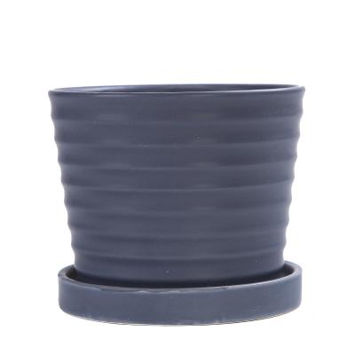 China Eco-friendly Single Color Flower Pot Ceramic Flower Pot for sale