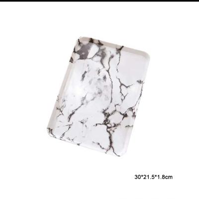 China Marble Pattern Melamine Tea Dish T2114 Melamine Stone Tray T2114 for sale