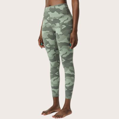 China Plus Size SY1903 Align 7/8 High Rise Bare Feeling Leggings Lightweight Camouflage Print Fitness Leggings Yoga for sale