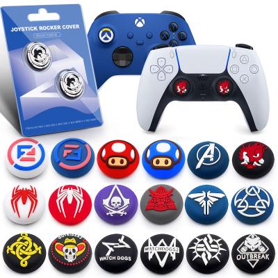 China Wearproof For Sony Playstation 5 PS5 PS4 PS3 PS2 XBOXONE Silicone Thumb Stick Grips Cover Case Gamepad Button Analog Thumbstick Protector for sale