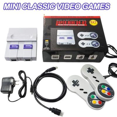 China Built in 821 Games for Super SNES Video Game Mini Console SN-02 Retro Video Game TV Console Built in 821 Classic Games for sale