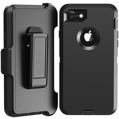 China ABS + Plastic Multilayer Heavy Duty Case For iPhone 6/6S/7/8/Plus Case Defender, Defender Case For iPhone 6 6S 7/8 Plus Case With Belt Clip for sale